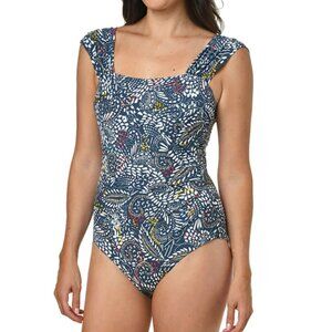 NWT - Jantzen - Paisley Puzzle Glamour One Piece Bathing suit (Size: 4)